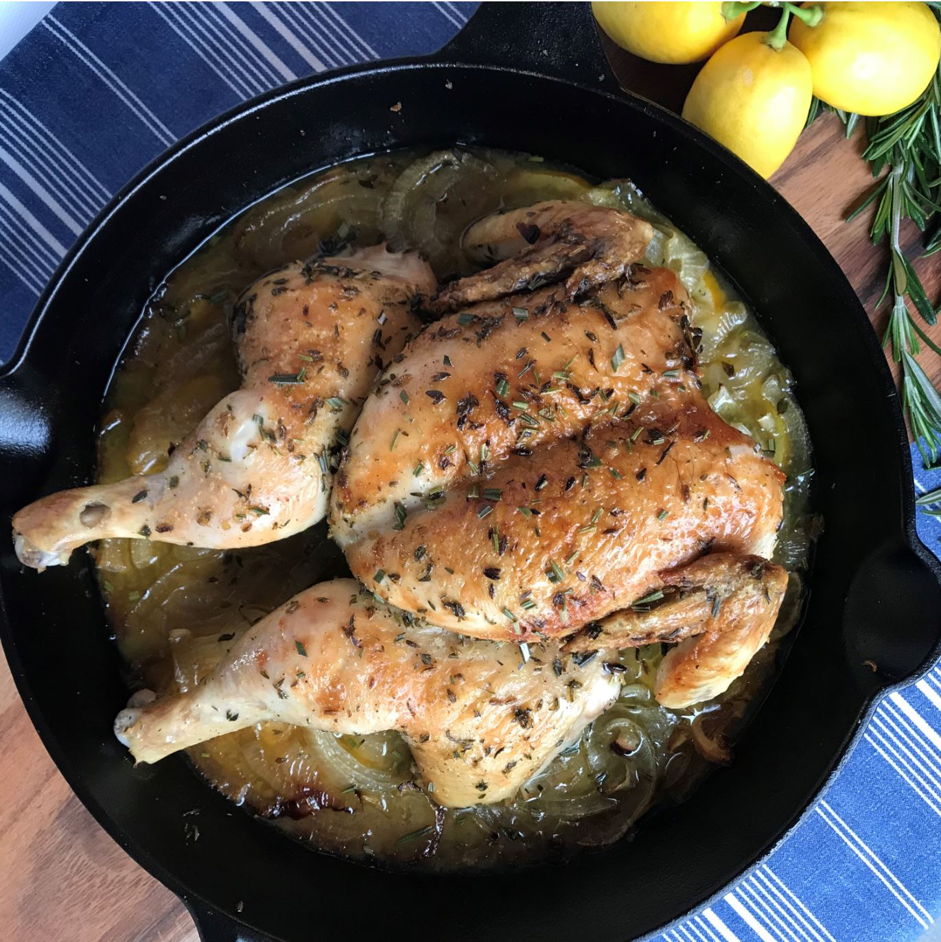 Lemon Roasted Chicken Skillet