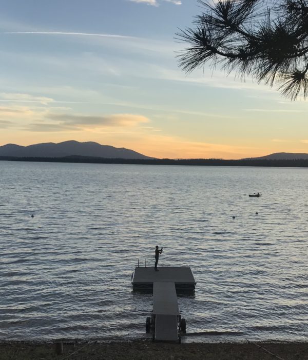 Sunset photo of Lake Almanor