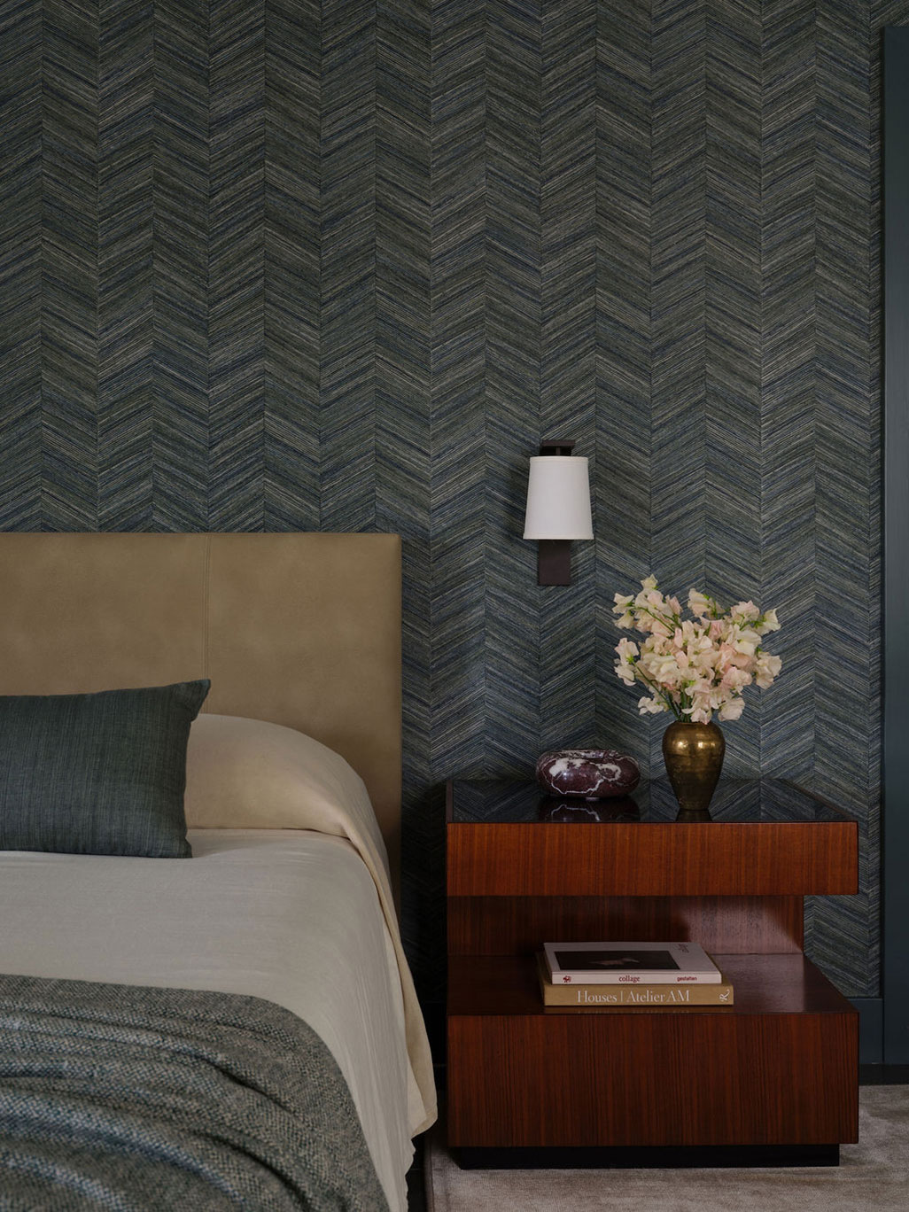 Gramercy bed and nightstand